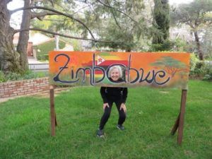 Zim Sign "Ellen's in Africa"